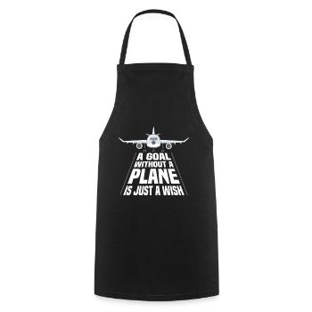 Pilote de ligne Une destination sans avion - Tablier de cuisine - noir - Devant - AI Model Male 185 dark (185cm)