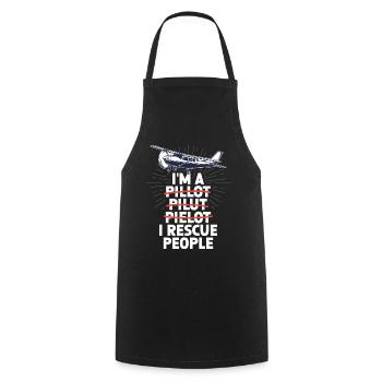 Erreur de pilote pour un pilote de recherche et de sauvetage - Tablier de cuisine - noir - Devant - AI Model Male 185 dark (185cm)