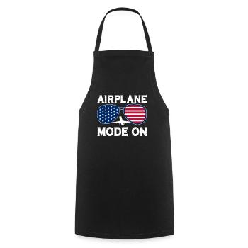 Airplane Fashion Airplane Pilot Saying - Cooking Apron - black - Front - AI Model Male 185 dark (185cm)