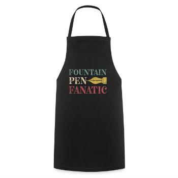 Fountain Pen Fountain Pen Ink Saying Beautiful Font - Cooking Apron - black - Front - AI Model Male 185 dark (185cm)