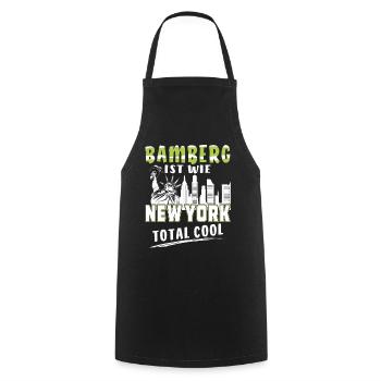 BAMBERG IS LIKE NEW YORK - Cooking Apron - black - Front - AI Model Male 185 dark (185cm)
