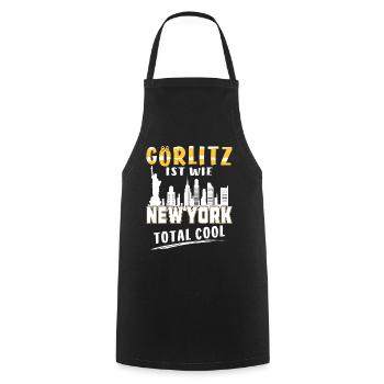 GÖRLITZ IS LIKE NEW YORK - Cooking Apron - black - Front - AI Model Male 185 dark (185cm)