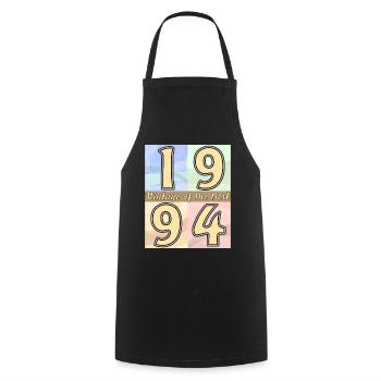 BIRTHDAY YEAR 1994 - Cooking Apron - black - Front - AI Model Male 185 dark (185cm)