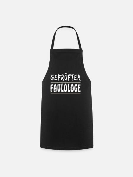 GEPRÜFTER FAULOLOGE - Kochschürze - Schwarz