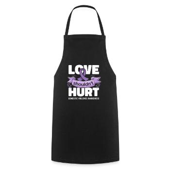 Anti Häusliche Gewalt Love Shouldn't Hurt - Kochschürze - Schwarz - Vorne - AI Model Male 185 dark (185cm)