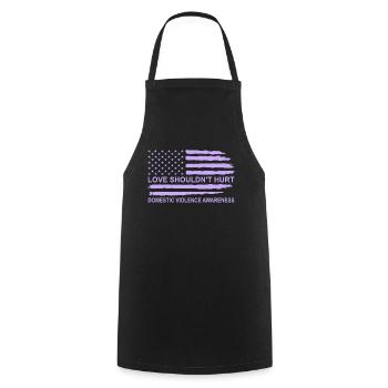 Anti Häusliche Gewalt Love Shouldn't Hurt - Kochschürze - Schwarz - Vorne - AI Model Male 185 dark (185cm)