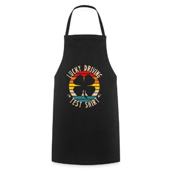 Driving test - Driving test Driving licence - Cooking Apron - black - Front - AI Model Male 185 dark (185cm)