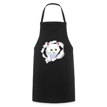 CAT W - Cooking Apron - black - Front - AI Model Male 185 dark (185cm)