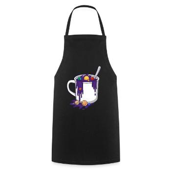 Lustige Weltraum Universum Planeten Tasse - Kochschürze - Schwarz - Vorne - AI Model Male 185 dark (185cm)