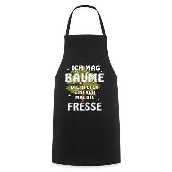ICH MAG BÄUME - Kochschürze - Schwarz - Vorne - AI Model Male 185 dark (185cm)