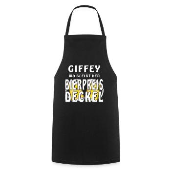 GIFFEY WO BLEIBT DER BIERPREIS DECKEL - Kochschürze - Schwarz - Vorne - AI Model Male 185 dark (185cm)