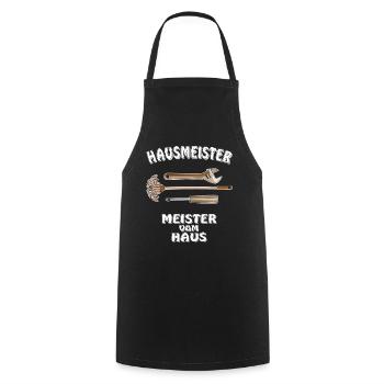 HAUSMEISTER MEISTER VOM HAUS - Kochschürze - Schwarz - Vorne - AI Model Male 185 dark (185cm)