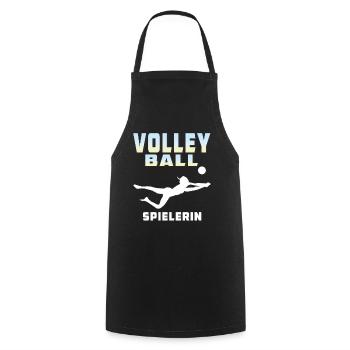 VOLLEYBALL SPIELERIN - Kochschürze - Schwarz - Vorne - AI Model Male 185 dark (185cm)