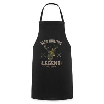Deer Hunting Legend Red Hunting Deer Antlers - Cooking Apron - black - Front - AI Model Male 185 dark (185cm)