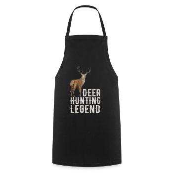 Deer Hunting Legend Red Hunting Deer Antlers - Cooking Apron - black - Front - AI Model Male 185 dark (185cm)