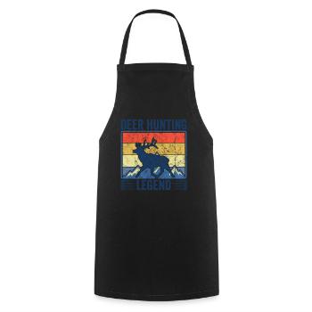Deer Hunting Legend Red Hunting Deer Antlers - Cooking Apron - black - Front - AI Model Male 185 dark (185cm)