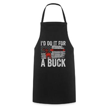 Antlers Deer Hunting Hunting Hunting Season - Cooking Apron - black - Front - AI Model Male 185 dark (185cm)