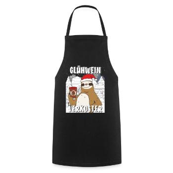 WEIHNACHTEN GLÜHWEIN VERKOSTER - Kochschürze - Schwarz - Vorne - AI Model Male 185 dark (185cm)