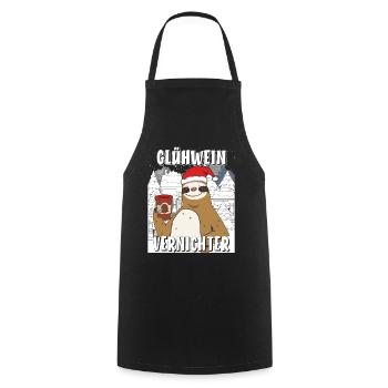 WEIHNACHTEN GLÜHWEIN VERNICHTER - Kochschürze - Schwarz - Vorne - AI Model Male 185 dark (185cm)