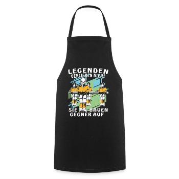 TISCHFUSSBALL LEGENDEN VERLIEREN NICHT - Kochschürze - Schwarz - Vorne - AI Model Male 185 dark (185cm)