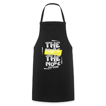 Plus vous apprenez, plus vous gagnez / Apprendre - Tablier de cuisine - noir - Devant - AI Model Male 185 dark (185cm)