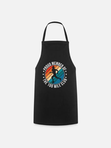 100 Mile Club Ultra Run Trail Running Ultrarunners - Tablier de cuisine - noir