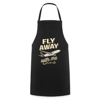 L’AVION S’ENVOLE AVEC MOI - Tablier de cuisine - noir - Devant - AI Model Male 185 dark (185cm)