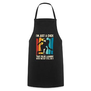 Funny Brazilian Jiu Jitsu Quote BJJ Women - Cooking Apron - black - Front - AI Model Male 185 dark (185cm)