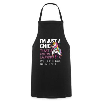 Funny Brazilian Jiu Jitsu Quote BJJ Women - Cooking Apron - black - Front - AI Model Male 185 dark (185cm)