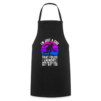 Funny Brazilian Jiu Jitsu Quote BJJ Women - Cooking Apron - black - Front - AI Model Male 185 dark (185cm)