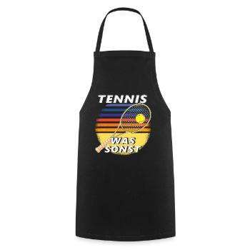 TENNIS WAS SONST - Kochschürze - Schwarz - Vorne - AI Model Male 185 dark (185cm)