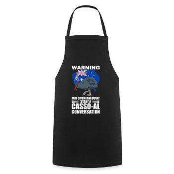Retro Cassowary Bird Vintage Cassowaries - Cooking Apron - black - Front - AI Model Male 185 dark (185cm)