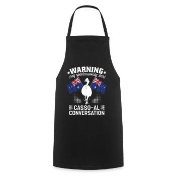 Casoars Retro Cassowary Bird Vintage - Tablier de cuisine - noir - Devant - AI Model Male 185 dark (185cm)