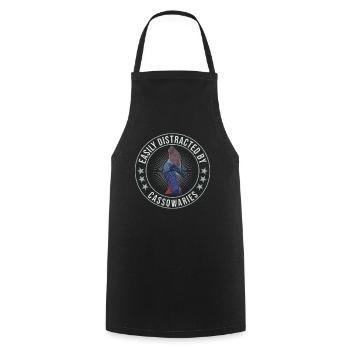 Casoars Retro Cassowary Bird Vintage - Tablier de cuisine - noir - Devant - AI Model Male 185 dark (185cm)