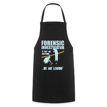 Crime Scene Investigator Forensics True Crime Fan Crime - Tablier de cuisine - noir - Devant - AI Model Male 185 dark (185cm)
