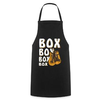 BOXING GLOVES BOX - Cooking Apron - black - Front - AI Model Male 185 dark (185cm)