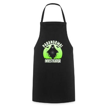 Geisterjagd Paranormal Investigator - Kochschürze - Schwarz - Vorne - AI Model Male 185 dark (185cm)