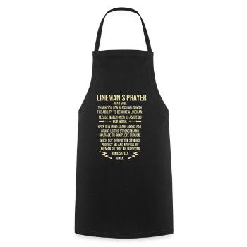 High Voltage Electrician Power Grid - Cooking Apron - black - Front - AI Model Male 185 dark (185cm)