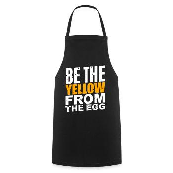 Soyez le jaune de l’œuf - Tablier de cuisine - noir - Devant - AI Model Male 185 dark (185cm)
