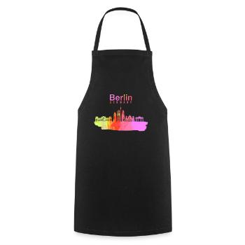 Berlin, Germany - Cooking Apron - black - Front - AI Model Male 185 dark (185cm)