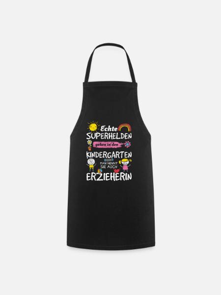 Erzieherin Kindergarten Kita Geschenk - Kochschürze - Schwarz