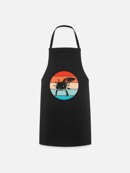 Axolotl Retro - Tablier de cuisine - noir