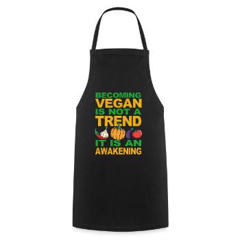 Vegan - Le véganisme n’est pas seulement une tendance Vegan - Tablier de cuisine - noir - Devant - AI Model Male 185 dark (185cm)