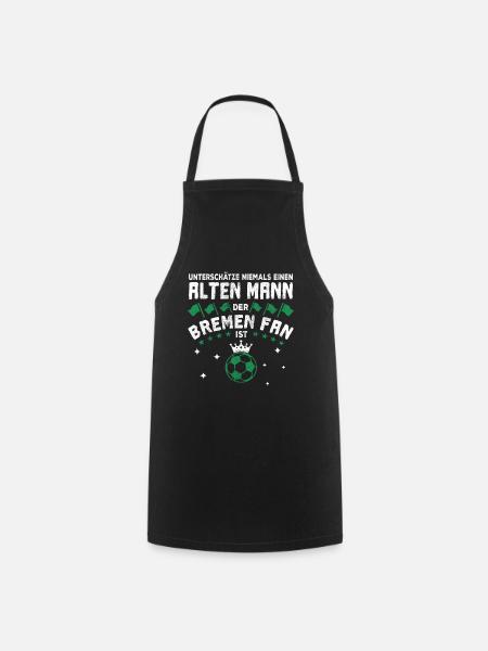 Alter Mann - Bremen Fan | Fußball Fan Design - Kochschürze - Schwarz