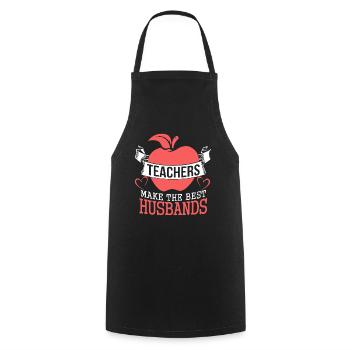 Best Teacher Husband - Cooking Apron - black - Front - AI Model Male 185 dark (185cm)