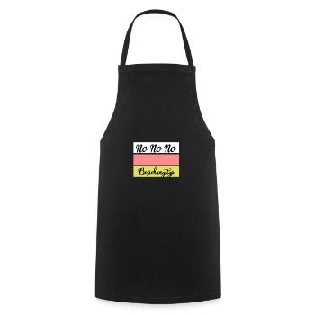No no no bezeihungstyp2 - Kochschürze - Schwarz - Vorne - AI Model Male 185 dark (185cm)