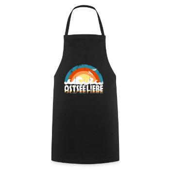 Ostseeliebe - Retroclors usedLook - Kochschürze - Schwarz - Vorne - AI Model Male 185 dark (185cm)