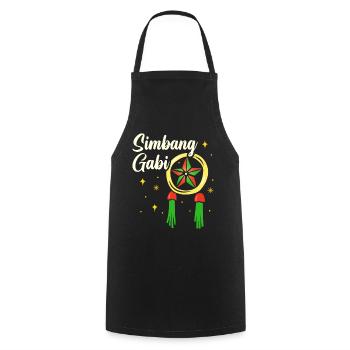 Pinoy Christmas Design für stolze Filipinos - Kochschürze - Schwarz - Vorne - AI Model Male 185 dark (185cm)