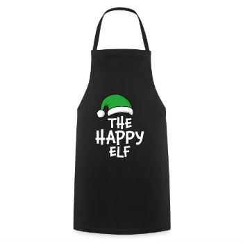The Happy Elf - Cooking Apron - black - Front - AI Model Male 185 dark (185cm)