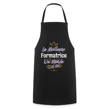 La meilleure formatrice du monde - Tablier de cuisine - noir - Devant - AI Model Male 185 dark (185cm)
